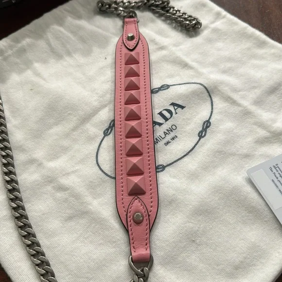 Prada Pink Mini Studded Cahier Bag - Picture 11 of 12
